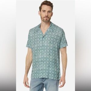 PAIGE Men's Sage Circle Pattern Shirt